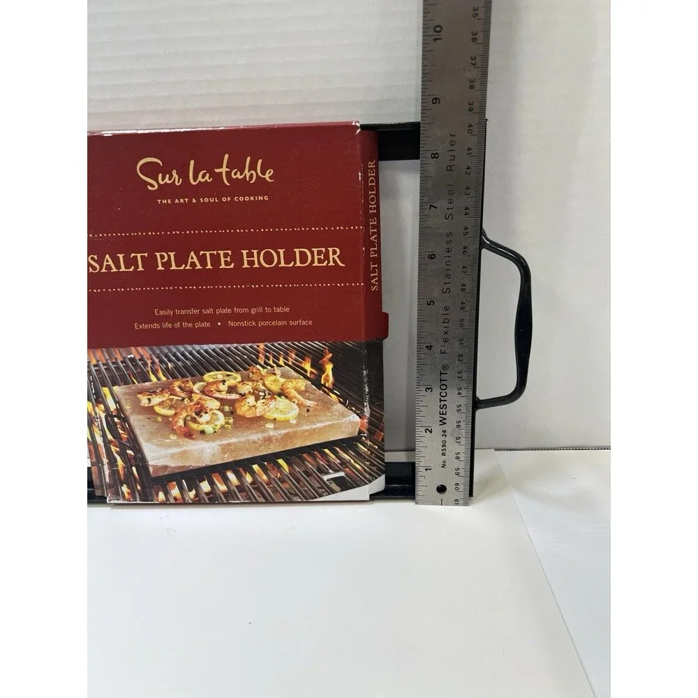 Salt Block Holder 8x12 Inch Sur la table Nonstick Porcelain Surface
